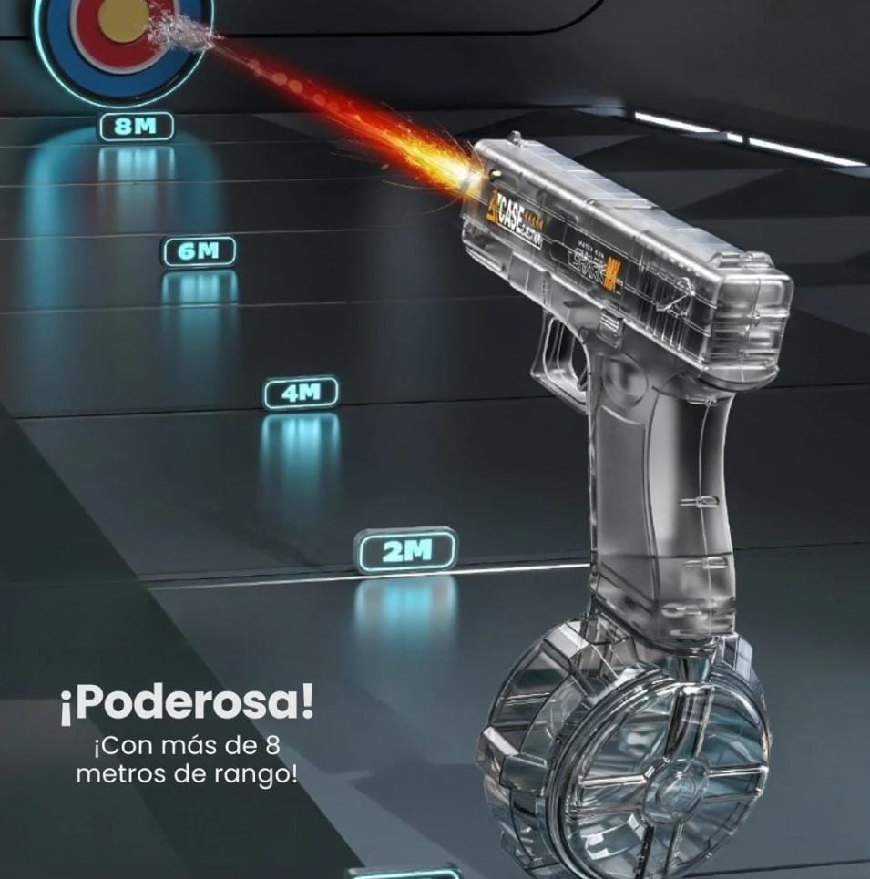 Pistola lanza agua con lacer RGB